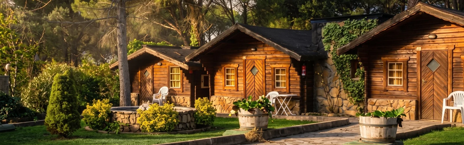 Las cabañas y el jardín, donde se hace la vida en común