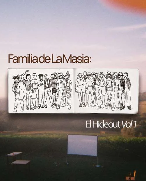 La familia al completo de la primera edición, en La Masía